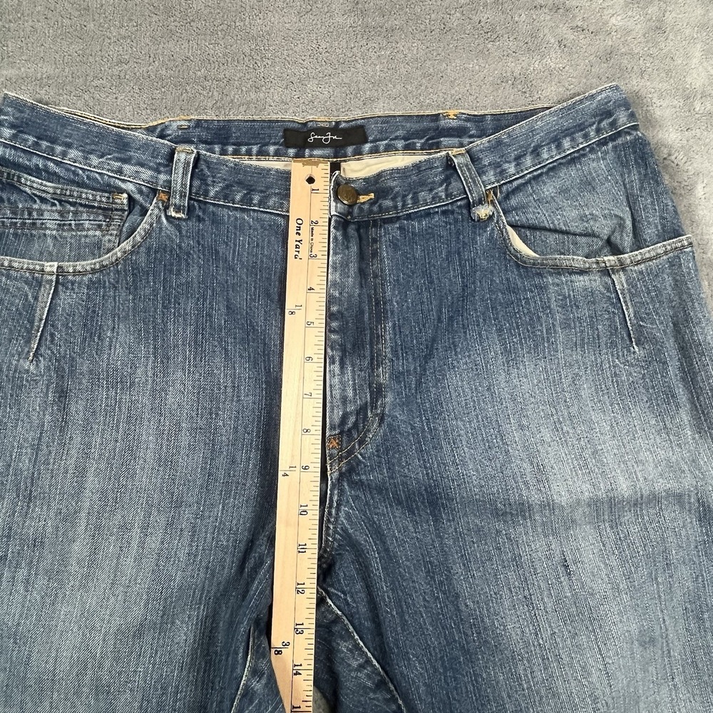 Sean John Embroidered Wide Leg Jean Men Relaxed Streetwear Baggy Denim 38X33 Y2K - Picture 8 of 10